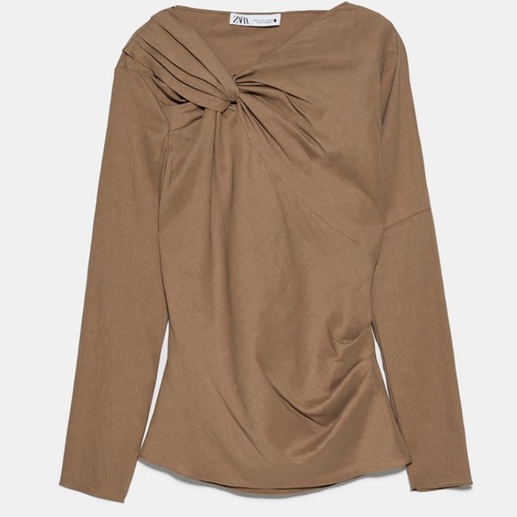 *SOLD* ZARA LINEN TOP - Picture 4 of 4